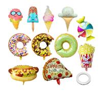 IDNVFY 11 Palloncini Ad Aria di Stile Alimentare E 2 Rotoli di Nastri, Divertenti Palloncini Dolci, Disposizione del Compleanno per Bambini, Decorazioni per Feste.