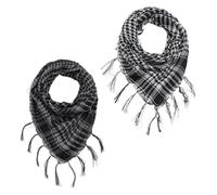 IDNVFY 2 Pezzi Di Sciarpa Etnica, Campo Sportivo All'Aperto, Sciarpa Multifunzionale, Velo E Sabbia -Safe Maestro, Universale Per Uomini E Donne (Bianco, Grigio).