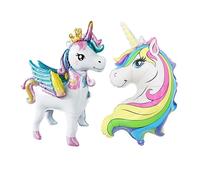 IDNVFY 2 Pezzi Fumetti in Alluminio Pony Palloncini, Giocattoli Gonfiabili per Bambini, Decorazioni per Feste, Palloncini Animali Carini.