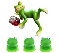 IDNVFY 4 Pezzi Ornamenti di Rana, Ornamenti Simulati A Forma di Animale, Ornamenti Creativi E Interessanti, Che Possono Essere Utilizzati nei Serbatoi di Pesce E nei Vasi di Fiori.