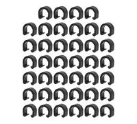 IDNVFY 40 Pezzi di Morsetti A Forma di C in Plastica Nera, Morsetti Fissi per Linee dei Freni per Biciclette E Morsetti di Guida per Tubi Flessibili.