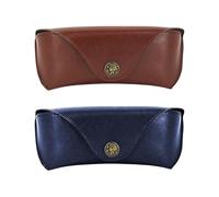 IDNVFY Custodia Per Occhiali In Pelle Da 2 Pezzi, Coperchio Protettivo Di Occhiali, Scatola Di Stoccaggio Degli Occhiali Portatili, Scatola Di Stoccaggio Da Viaggio.