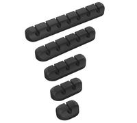 IDNVFY Serpa di Filo in 5 Parti, Supporto per Cavi Nero, Autoadesivo, Design A più Slot, Adatto per La Memoria Desktop E A Bordo.