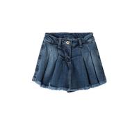 iDo gonna a pieghe in denim lavaggio blu