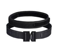 IDOGEAR 2'' Cintura Tattica Militare Molle con 1,75'' Cintura Interna Set Cintura Fibbia Metallica Heavy Duty Taglio Laser a Sgancio Rapido Hook-And-Loop (Small for Waist 76-86 cm, Black)