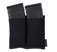 IDOGEAR Borsa per caricatore Elastico M4 Double Mag Pouch MOLLE Magazine Pouch Tactical Mag Holder per i caricatori del fucile M4 (Black)