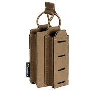 IDOGEAR Singolo Mag Sacchetti 5.56 mme 9mm Kangaroo Magazine Pouch Elastico Tattico MOLLE del Sacchetto per fucile e Pistola M4 M16 AR .40 S&W .45 ACP Riviste Stile Taglio Laser (Coyote Brown)