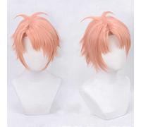 IDOLiSH7 Mitsuki Izumi Wig,Orange short Wig,mit Free Wig Cap ,for Christmas Carnival Party Halloween Cosplay Wig (Size: Style 2), AS Show