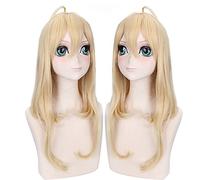 Idolish7 Tsumugi Takanashi 50 Cm Parrucca Cosplay Lungo Rettilineo Per Le Donne Parrucca Anime Festa In Costume Parrucca Sintetica Di Alta Qualità Dei Capelli Oro