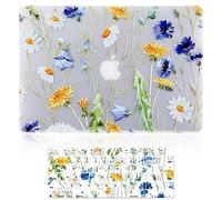 iDonzon Custodia per MacBook Air 13,6" M2 A2681 2022 Release, effetto 3D opaco trasparente copertura rigida compatibile Mac Air 13 con display Retina liquido Touch ID, motivo floreale