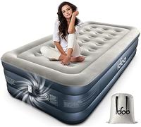 iDOO Letti Gonfiabili,Letto ad Aria Gonfiabile con Pompa Integrata, Gonfiamento/Sgonfiamento Rapido Automatico in 3 Minuti,Superficie Superiore Letto Confortevole,190x100x46cm,Fino a 250Kg(Singolo)