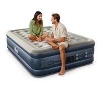 iDOO Materasso Gonfiabile Matrimoniale, Letto Gonfiabile Matrimoniale con Pompa Integrata, Gonfiaggio Rapido in 3 Minuti, Materasso Gonfiabile Adatto all'uso Domestico-203 x152 x46cm