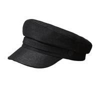 Idopy Cappello da pescatore da donna, con visiera, berretto da marinaio, Nero , Taglia unica