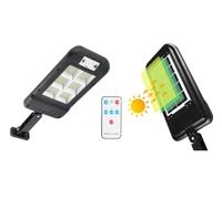 IDOR STORE Faretto lampione con 120 led SMD Faro da esterno pannello solare Con sensore Di Movimento Lampada IP65 Impermeabile con Staffa Regolabile e Telecomando