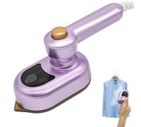 Idota Ferro da stiro a vapore, mini ferro da stiro da viaggio, ferro da stiro a vapore, mini ferro da stiro antiaderente, riscaldamento rapido, con 50 ml, per casa e in viaggio (viola)