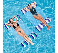 Idota Gonfiabili per Piscina 2 pezzi, Amaca Galleggiante da piscina con fondo in rete 4 in 1, Amaca Gonfiabile Mare per piscina, Materassino Gonfiabile Mare per piscina sulla(blu e verde acqua)