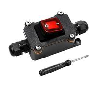 Idota Inline - Interruttore per cavi IP66, impermeabile, AC220 V, con mini cacciavite, interruttore a levetta, interruttore a bilanciere on/off, per uso esterno