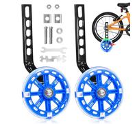 Idota Ruote di supporto, ruote di supporto per bicicletta, ruote ausiliarie per bicicletta per bambini con ruote Mute Flash, ruote di supporto di sicurezza regolabili universali, ruote ausiliarie per