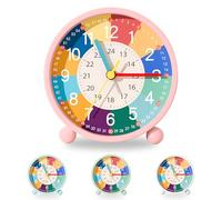 Idota Sveglia per bambini, analogica, senza ticchettio, sveglia per bambini, con dolce suoneria, sveglia per bambini, con luce notturna, per l'inizio della scuola, sveglia a batteria (senza batteria