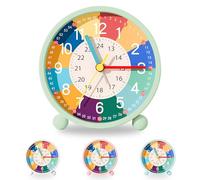 Idota Sveglia per bambini, analogica, senza ticchettio, sveglia per bambini, con suoneria, sveglia per bambini, con luce notturna, per l'inizio della scuola, sveglia a batteria (senza batteria