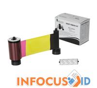 IDP Smart 30 & 50 650634 YMCKO Full Colour Ribbon With Overlay Panel 250 Stampe