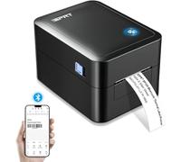 iDPRT Etichettatrice, stampante termica per codici a barre senza materiali di consumo vincolati, connessione Bluetooth e USB, velocità 140 pezzi/min, app personalizzabile, supporta varie dimensioni da