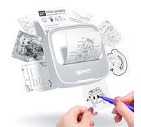 iDPRT Mini stampante con 1 rotolo di carta adesiva, stampante termica per appunti di studio, immagini, fai da te, etichette, stampante adesiva portatile efficiente e veloce