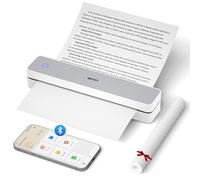 iDPRT Stampante termica portatile, MT610 Pro Wireless per viaggi, 300 DPI Bluetooth Inkless Supporto 8.5 "X 11" US Letter& Carta termica A4 e A5 per la casa, compatibile con iOS, Android, laptop