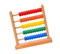 idqwsswt Abaco in legno per bambini, abaco a 5 righe e cornice per il conteggio colorata, risorsa di apprendimento coinvolgente per la capacità di pensiero