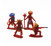 idqwsswt Action figure di modelli indiani di qualità, figure di cowboy, decorazioni per la casa, espositori per case delle bambole in miniatura, decorazioni