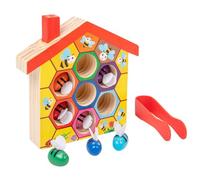 idqwsswt Bees Toys Gioco dell'alveare Divertimento educativo con api in legno e puzzle colorato per migliorare le capacità di sviluppo dei bambini Giocattoli