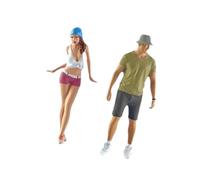 idqwsswt Figure di modelli architettonici per diorama, piccole persone, Per | 1/64, ragazza e ragazzo con le gambe lunghe, decorazione artistica in resina, figure di persone in Per scala 1/64, piccole di