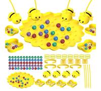 idqwsswt Gioco dell'ape operaia Aggiungi entusiasmo alla festa in famiglia con l'intrattenimento magnetico Gioco da tavolo magnetico per la raccolta dei fagioli con cordino, per 4 persone