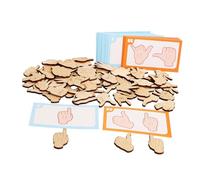 idqwsswt Gioco di abbinamento di gesti e forme, giocattolo educativo, divertente puzzle per bambini in età prescolare, che migliora le capacità motorie fini,