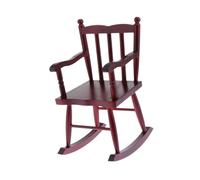 idqwsswt Mini poltrona per casa delle bambole, sedia a dondolo per casa delle bambole in Per scala 1/6 fatta a mano, arricchisce l'arredamento, modelli in, rosso, 12x10x19.7 cm