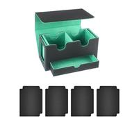 idqwsswt Porta carte, scatola porta mazzo,Verde interiore,22.8x9.5x12.2 cm | garantisce sicurezza e facile accesso alla collezione di carte collezionabili per bambini, giocattoli, hobby, portatile