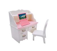 idqwsswt Scrivania per computer in miniatura per casa delle bambole, accessorio con bellissimi design per lo stile degli interni delle bambole. ACCESSORI