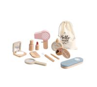 idqwsswt Set di Giocattoli per Il Trucco in Legno per Bambini, Include Specchio e Pettine per Capelli, Regalo per incoraggiare la creatività Durante Il Gioco,
