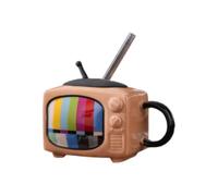 idqwsswt Tazza in ceramica TV originale, regalo Per unico per insegnanti, apprezzamento per la ceramica, novità in, tazza divertente con e revolver, frusta, cioccolato