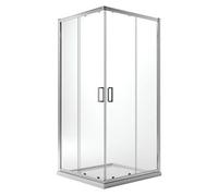 BOX CABINA DOCCIA ANGOLARE 70X75 H200 RETTANGOLARE VETRO TRASPARENTE SCORREVOLE