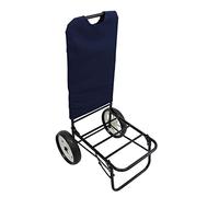 Idralite Carrello pieghevole in metallo e tessuto blu multiuso per trasporto rimorchio accessori spiaggia giardino supermercato portata di 30kg mod. Sirio
