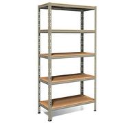 ANEMOS SPA POKERINO Scaffalatura con struttura in Acciaio galvanizzato 120x50xH200 montaggio ad incastro, Zincato - argento metallo 8016894005948