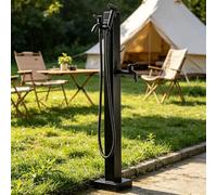 Idrante da giardino esterno con rubinetto e pistola a spruzzo, colonna d'acqua da giardino con supporto per tubo flessibile con doppia uscita in acciaio inossidabile per cortile