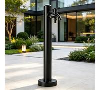 Idrante da Giardino in Acciaio Inossidabile, Rubinetto Esterno Resistente al Gelo Ingresso dal Fondo o Laterale, Colonna d'Acqua da Giardino Verticale per Prato Cortile Patio(A,Height: 95cm/37.4in)