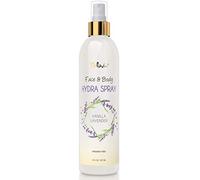 Idratante Body Spray and Face Mist with Essential Oils Organic Aloe Vera Dead Sea Salts Provitamina A Vitamina C. Alcolhol Free Paraben Free. Deluvia Hydra Spray (Vanilla Lavender)