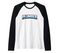 Idraulico Distintivo Idraulico Professionale Logo Maglia con Maniche Raglan