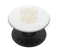 Idraulico Divertente Non Discuto Ho Ragione Sarcasmo PopSockets PopGrip Adesivo