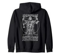 Idraulico Idraulico Vitruvian Man Leonardo da Vinci Giratubi Felpa con Cappuccio