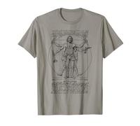 Idraulico Idraulico Vitruvian Man Leonardo da Vinci Giratubi Maglietta