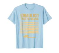 Idraulico Tariffa Oraria Idraulica Maglietta, Uomo, Celeste, 3XL